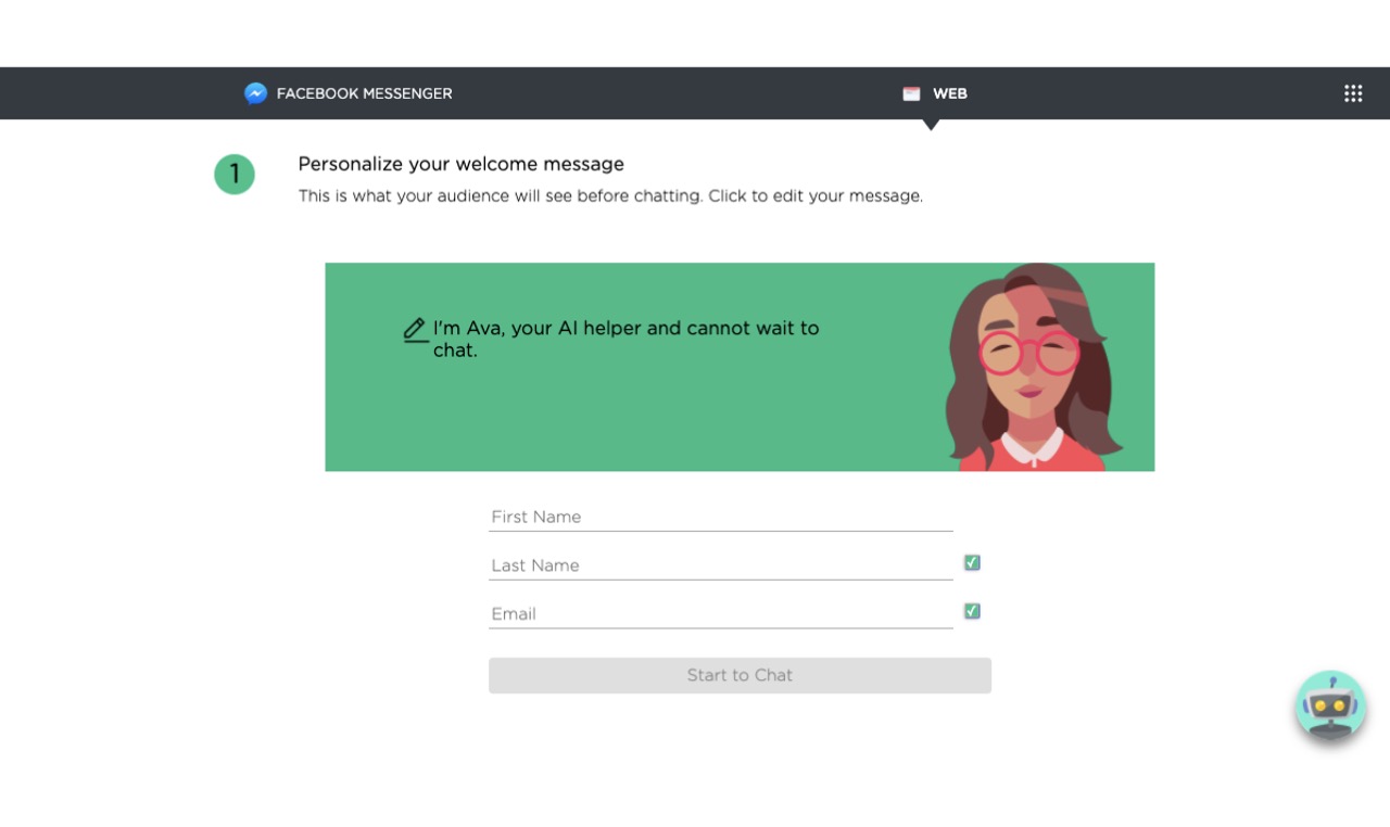 website chatbot: powering chatbots with AI on a website