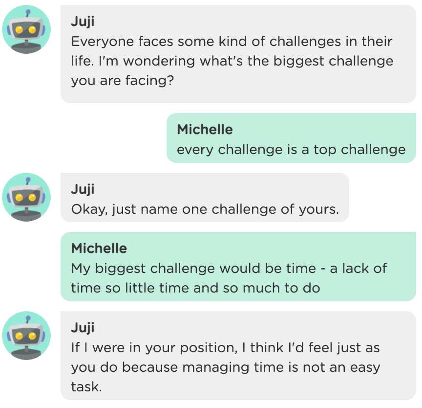 chatbot use case: personalized survey chatbot guides respondent actions