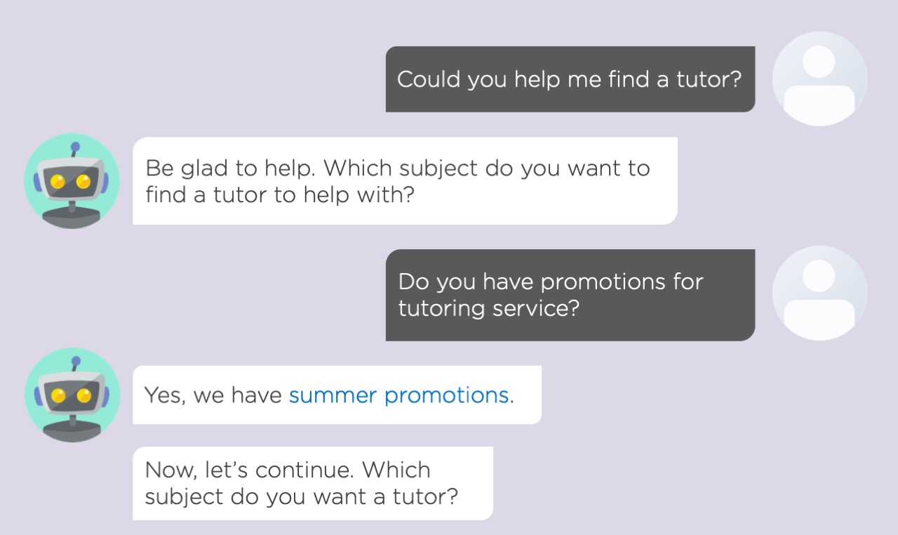 chatbot delivering excellent customer service example