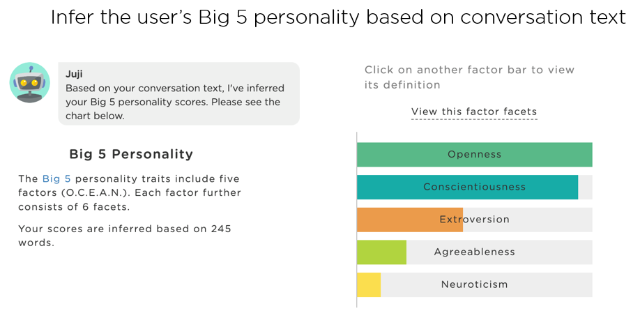 Infer the user's Big 5 personality based on conversation text