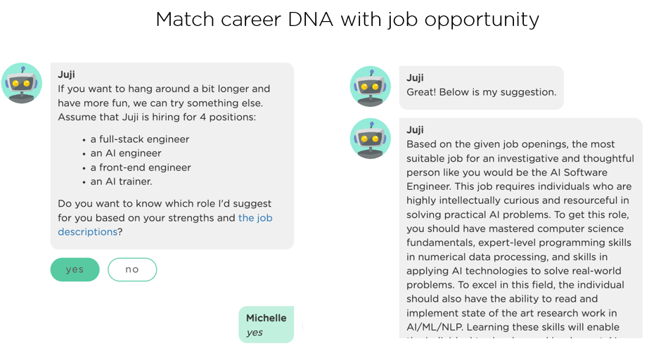 Match career DNA with job opportunity