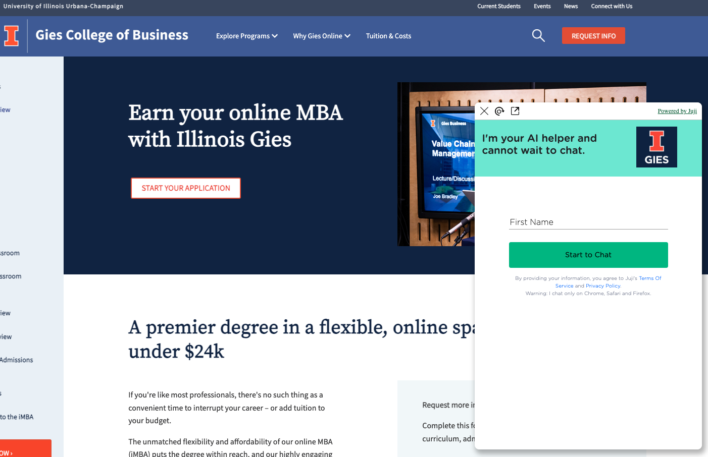 Juji Powers the University of Illinois No-Code AI Chatbot to Help Grow Student Recruitment