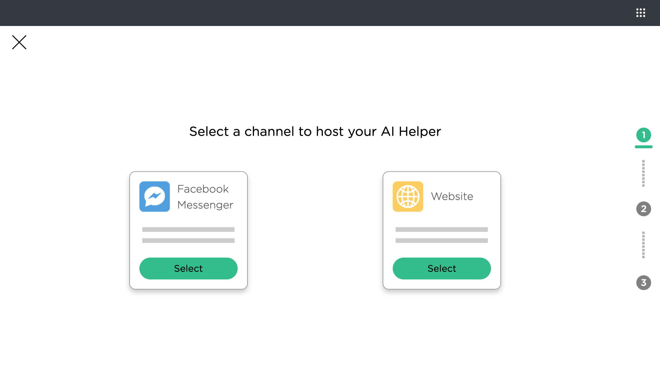 Juji Studio Create Chatbot Select a Channel