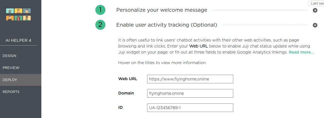 Web Deployment Activity Tracking